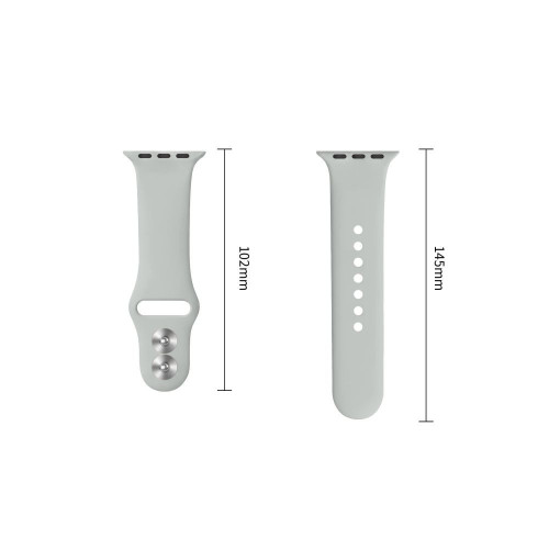 Tech-protect Silicone Apple Watch 8 / 9 / 10 / 11 / 12 / Se / Ultra (44 / 45 / 46 / 49 Mm) Lunar Grey, widok 3