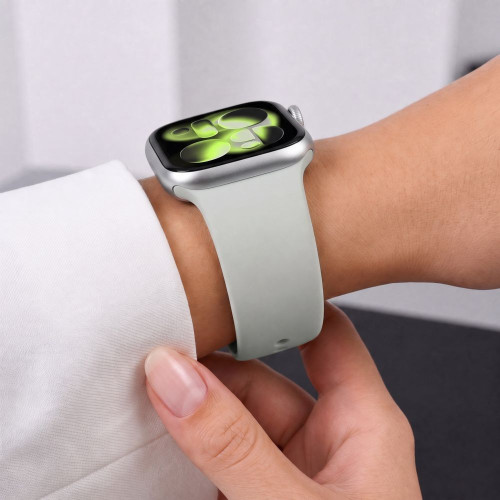 Tech-protect Silicone Apple Watch 8 / 9 / 10 / 11 / 12 / Se / Ultra (44 / 45 / 46 / 49 Mm) Lunar Grey, widok 6
