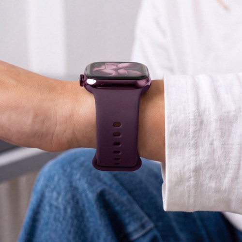Tech-protect Silicone Apple Watch 8 / 9 / 10 / 11 / 12 / Se / Ultra (44 / 45 / 46 / 49 Mm) Deep Burgundy, widok 6
