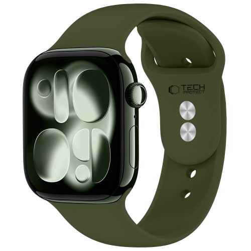 Tech-protect Silicone Apple Watch 8 / 9 / 10 / 11 / 12 / Se / Ultra (44 / 45 / 46 / 49 Mm) Olive Green