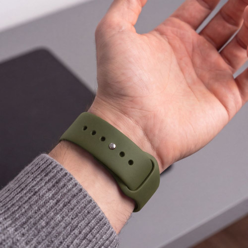 Tech-protect Silicone Apple Watch 8 / 9 / 10 / 11 / 12 / Se / Ultra (44 / 45 / 46 / 49 Mm) Olive Green, widok 5