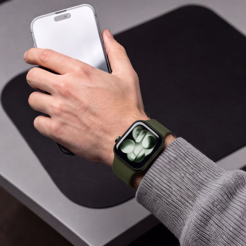 Tech-protect Silicone Apple Watch 8 / 9 / 10 / 11 / 12 / Se / Ultra (44 / 45 / 46 / 49 Mm) Olive Green, widok 7