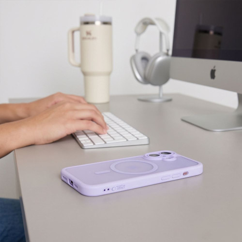Tech-protect Magpeak Magsafe Cc Iphone 17 Matte Lavender, view 6