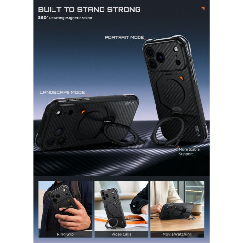 Supcase Aero Mag Magsafe Iphone 17 Pro Max / 18 Pro Max Aramid Black, Ansicht 5