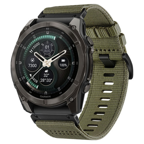 Tech-protect Nylon Classic Garmin Fenix 5x / 5x Plus / 6x / 6x Pro / 7x / 8 / 8 Pro / 9 / 9 Pro (51 Mm) Military Green
