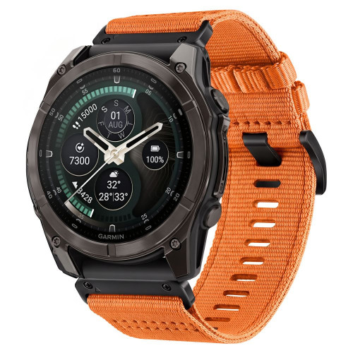 Tech-protect Nylon Classic Garmin Fenix 5x / 5x Plus / 6x / 6x Pro / 7x / 8 / 8 Pro / 9 / 9 Pro (51 Mm) Signal Orange