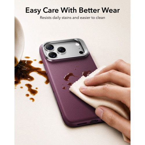 Esr Leather Kickstand Magsafe Iphone 17 Pro / 18 Pro Deep Burgundy, Ansicht 5