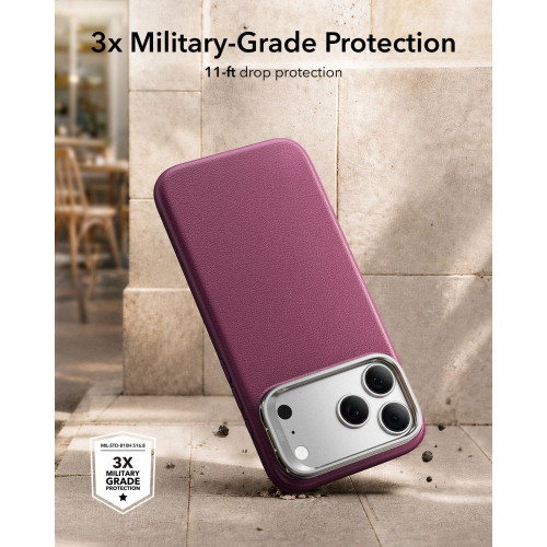 Esr Leather Kickstand Magsafe Iphone 17 Pro / 18 Pro Deep Burgundy, Ansicht 6