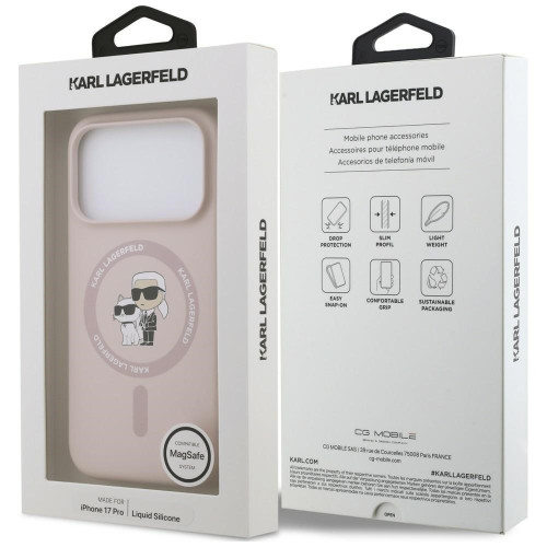 Etui Karl Lagerfeld Silicone Karl&Choupette Ring MagSafe do iPhone 18 Pro / iPhone 17 Pro czarny, Ansicht 8