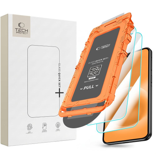SzkŁo Hartowane Tech-protect Quick Set+ 2-pack Galaxy A18 4g / 5g Clear