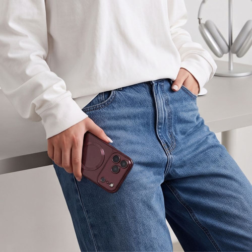 Tech-protect Magflex Magsafe Iphone 17 Pro Max / 18 Pro Max Shiny Burgundy, view 6