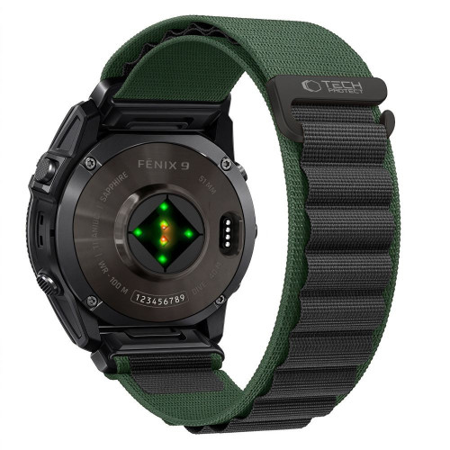 Tech-protect Nylon Pro Garmin Fenix 5x / 5x Plus / 6x / 6x Pro / 7x / 8 / 8 Pro / 9 / 9 Pro (51 Mm) Green/black