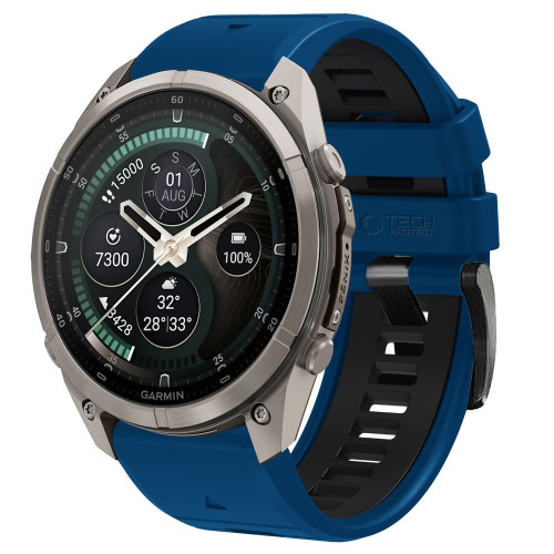 Tech-protect Iconband Pro Garmin Fenix 5x / 5x Plus / 6x / 6x Pro / 7x / 8 / 8 Pro / 9 / 9 Pro (47 Mm) Navy/black