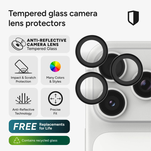 ZAGG Invisibleshield Camera Rings - szkła ochronne na obiektyw do iPhone 18 Pro / 18 Pro Max (3 sztuki) (black), nézet 6