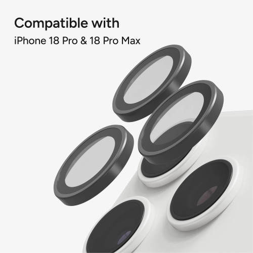 ZAGG Invisibleshield Camera Rings - szkła ochronne na obiektyw do iPhone 18 Pro / 18 Pro Max (3 sztuki) (silver)