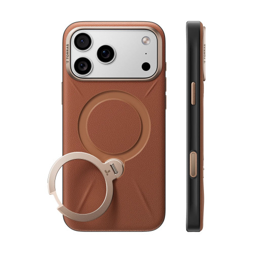 TORRAS Ostand Q3 VegSkin - etui do iPhone 18 Pro / 17 Pro kompatybilne z MagSafe (brown)