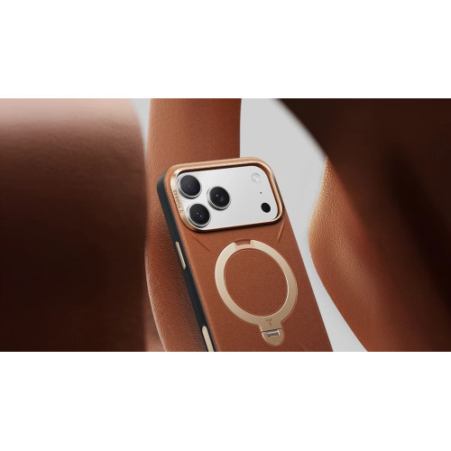 TORRAS Ostand Q3 VegSkin - etui do iPhone 18 Pro / 17 Pro kompatybilne z MagSafe (brown), view 8