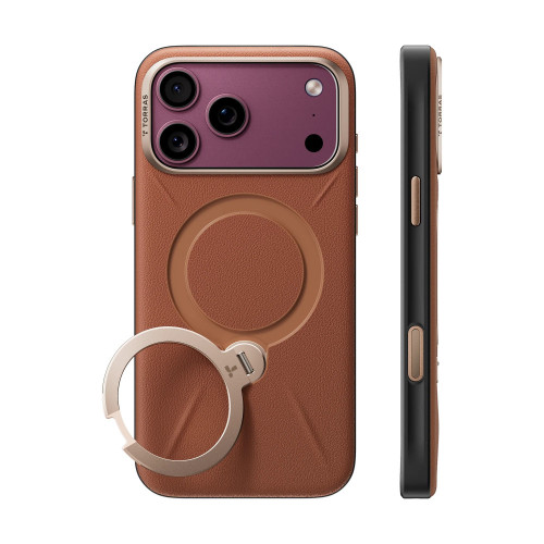 TORRAS Ostand Q3 VegSkin - etui do iPhone 18 Pro Max / 17 Pro Max kompatybilne z MagSafe (brown), Ansicht 2