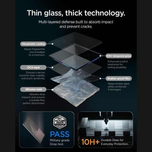 SzkŁo PrywatyzujĄce Spigen Glas.tr Ez Fit Pro Ac Galaxy Z Fold 7 / 8 Ultra Privacy, view 8
