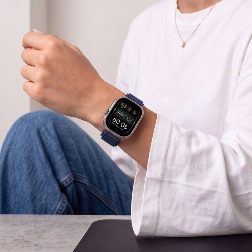 Tech-protect Nylon Pro Apple Watch 8 / 9 / 10 / 11 / 12 / Se / Ultra (44 / 45 / 46 / 49 Mm) Navy Blue, view 7