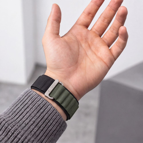 Tech-protect Nylon Pro Apple Watch 8 / 9 / 10 / 11 / 12 / Se / Ultra (44 / 45 / 46 / 49 Mm) Black / Green, view 5