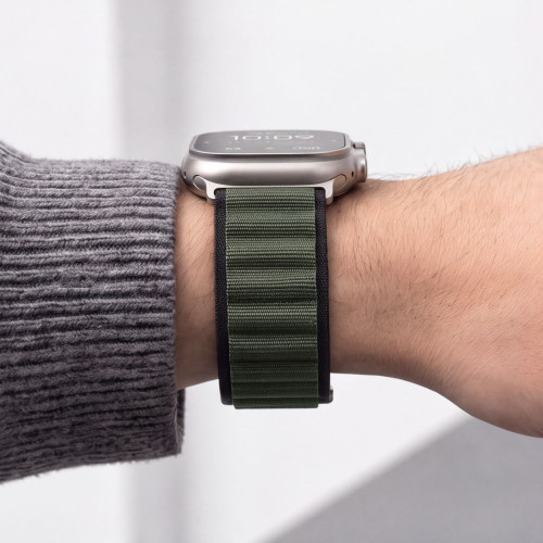 Tech-protect Nylon Pro Apple Watch 8 / 9 / 10 / 11 / 12 / Se / Ultra (44 / 45 / 46 / 49 Mm) Black / Green, view 6