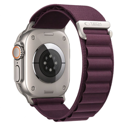 Tech-protect Nylon Pro Apple Watch 8 / 9 / 10 / 11 / 12 / Se / Ultra (44 / 45 / 46 / 49 Mm) Deep Burgundy