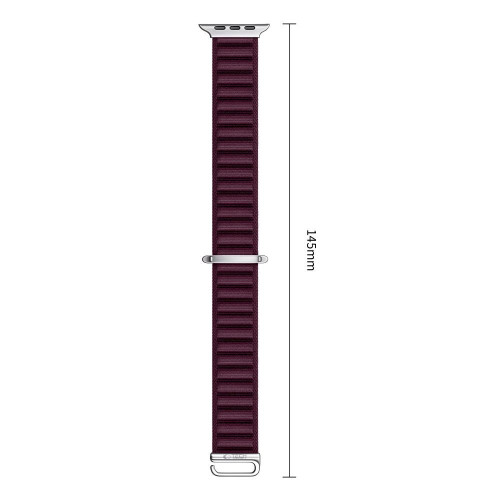 Tech-protect Nylon Pro Apple Watch 8 / 9 / 10 / 11 / 12 / Se / Ultra (44 / 45 / 46 / 49 Mm) Deep Burgundy, view 3
