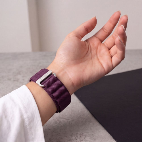 Tech-protect Nylon Pro Apple Watch 8 / 9 / 10 / 11 / 12 / Se / Ultra (44 / 45 / 46 / 49 Mm) Deep Burgundy, view 5