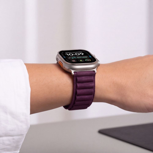 Tech-protect Nylon Pro Apple Watch 8 / 9 / 10 / 11 / 12 / Se / Ultra (44 / 45 / 46 / 49 Mm) Deep Burgundy, view 6
