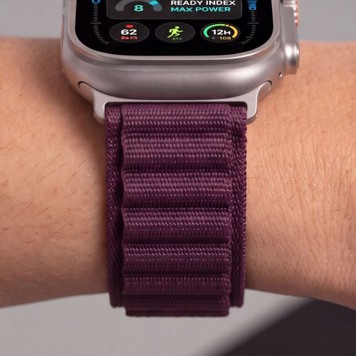 Tech-protect Nylon Pro Apple Watch 8 / 9 / 10 / 11 / 12 / Se / Ultra (44 / 45 / 46 / 49 Mm) Deep Burgundy, view 8