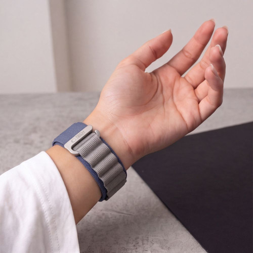 Tech-protect Nylon Pro Apple Watch 8 / 9 / 10 / 11 / 12 / Se / Ultra (44 / 45 / 46 / 49 Mm) Navy/grey, view 5