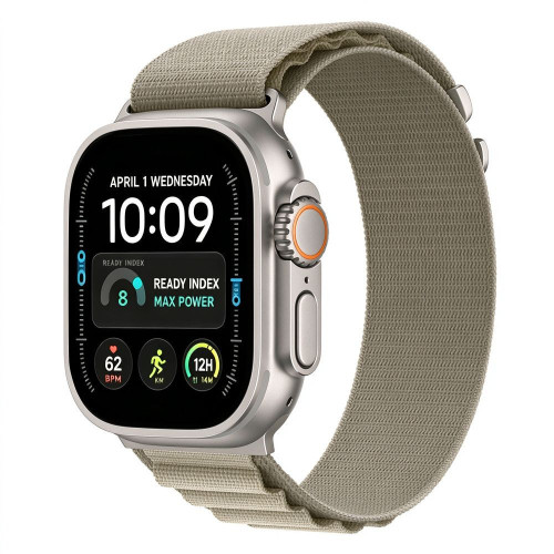 Tech-protect Nylon Pro Apple Watch 8 / 9 / 10 / 11 / 12 / Se / Ultra (44 / 45 / 46 / 49 Mm) Titanium/olive, view 2