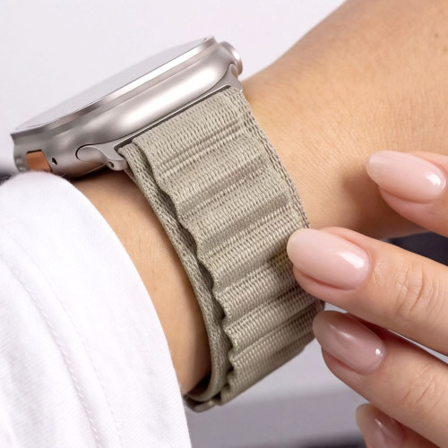 Tech-protect Nylon Pro Apple Watch 8 / 9 / 10 / 11 / 12 / Se / Ultra (44 / 45 / 46 / 49 Mm) Titanium/olive, view 8