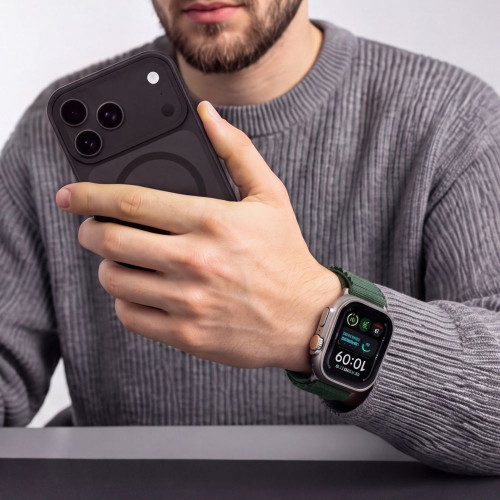 Tech-protect Nylon Pro Apple Watch 8 / 9 / 10 / 11 / 12 / Se / Ultra (44 / 45 / 46 / 49 Mm) Military Green, view 4
