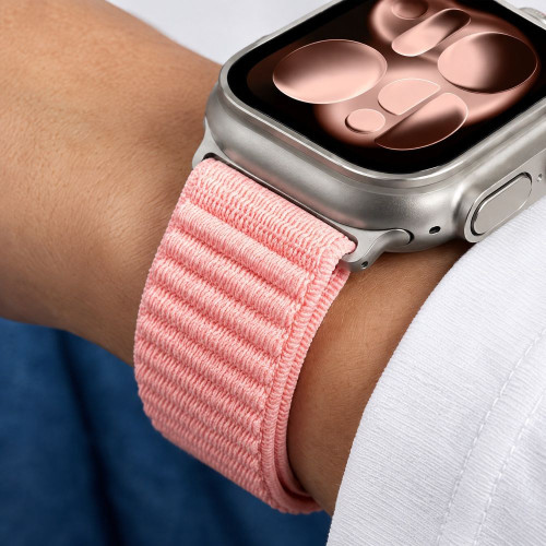 Tech-protect Nylonloop Apple Watch 8 / 9 / 10 / 11 / 12 / Se (40 / 41 / 42 Mm) Blush Pink, view 7