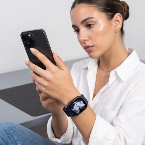 Tech-protect Nylonloop Apple Watch 8 / 9 / 10 / 11 / 12 / Se / Ultra (44 / 45 / 46 / 49 Mm) Navy Blue, view 4
