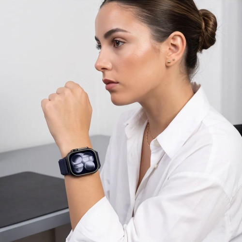 Tech-protect Nylonloop Apple Watch 8 / 9 / 10 / 11 / 12 / Se / Ultra (44 / 45 / 46 / 49 Mm) Navy Blue, view 7