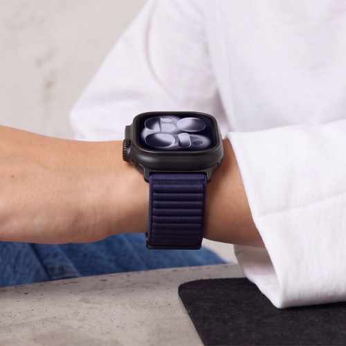 Tech-protect Nylonloop Apple Watch 8 / 9 / 10 / 11 / 12 / Se / Ultra (44 / 45 / 46 / 49 Mm) Navy Blue, view 8