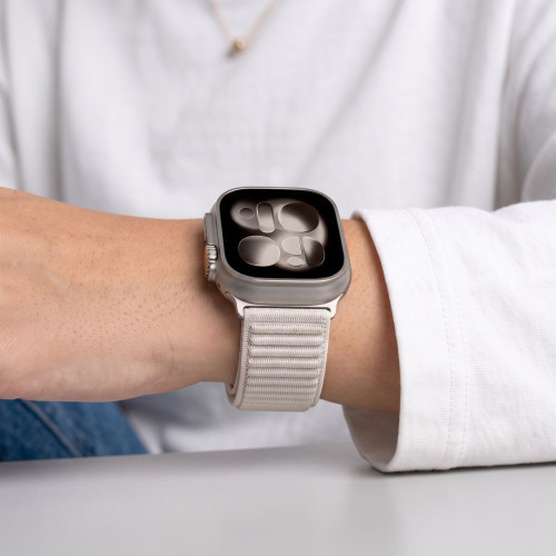 Tech-protect Nylonloop Apple Watch 8 / 9 / 10 / 11 / 12 / Se / Ultra (44 / 45 / 46 / 49 Mm) Starlight, view 6