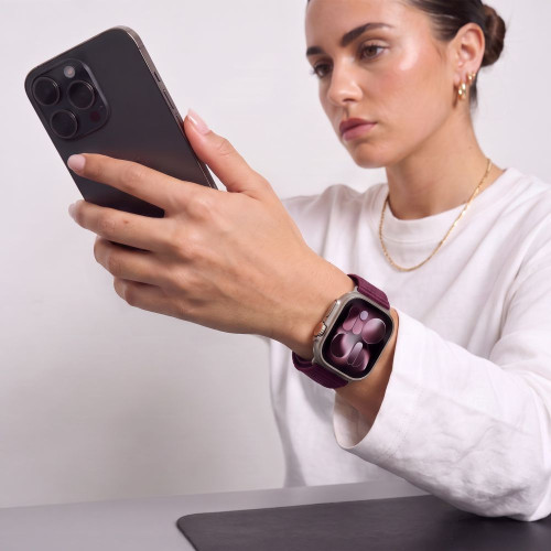 Tech-protect Nylonloop Apple Watch 8 / 9 / 10 / 11 / 12 / Se / Ultra (44 / 45 / 46 / 49 Mm) Deep Burgundy, view 4