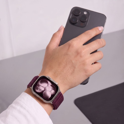 Tech-protect Nylonloop Apple Watch 8 / 9 / 10 / 11 / 12 / Se / Ultra (44 / 45 / 46 / 49 Mm) Deep Burgundy, view 6