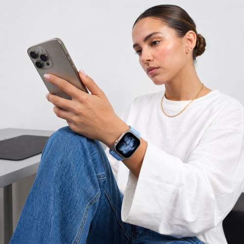 Tech-protect Nylonloop Apple Watch 8 / 9 / 10 / 11 / 12 / Se / Ultra (44 / 45 / 46 / 49 Mm) Baby Blue, view 4