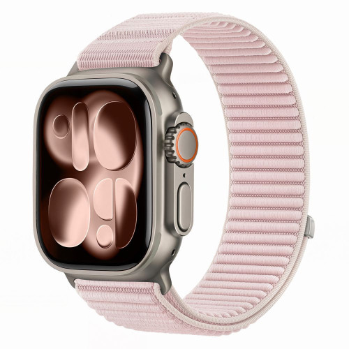 Tech-protect Nylonloop Apple Watch 8 / 9 / 10 / 11 / 12 / Se / Ultra (44 / 45 / 46 / 49 Mm) Powder Pink