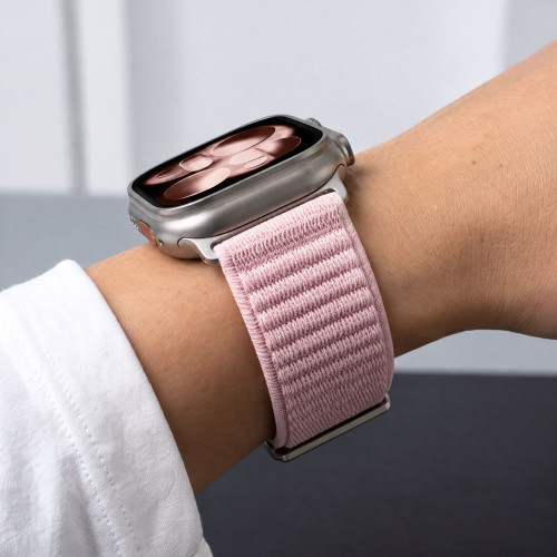 Tech-protect Nylonloop Apple Watch 8 / 9 / 10 / 11 / 12 / Se / Ultra (44 / 45 / 46 / 49 Mm) Powder Pink, view 6
