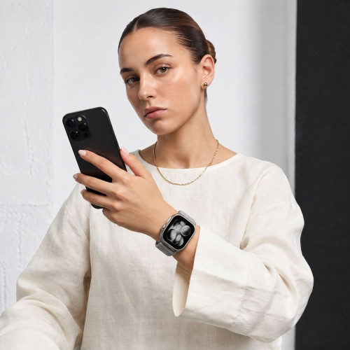 Tech-protect Nylonloop Apple Watch 8 / 9 / 10 / 11 / 12 / Se / Ultra (44 / 45 / 46 / 49 Mm) Light Grey, view 4