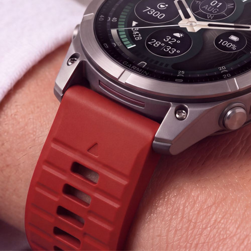 Tech-protect Silicone Garmin Fenix 5 / 6 / 6 Pro / 7 / 8 / 8 Pro / E / 9 / 9 Pro (47 Mm) Crimson Red, view 6