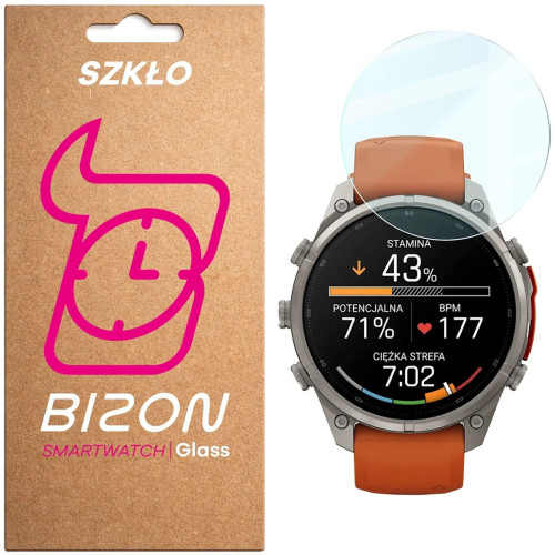 Härtetes Glas Bizon Watch Glass Clear für Garmin Fenix 9 Pro 47 mm