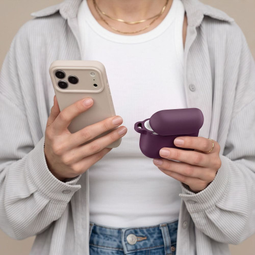 Tech-protect Silicone Hook Apple Airpods 4 / 5 Burgundy, Ansicht 6