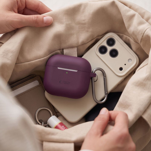 Tech-protect Silicone Hook Apple Airpods 4 / 5 Burgundy, Ansicht 7